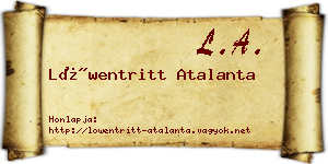 Löwentritt Atalanta névjegykártya