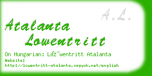 atalanta lowentritt business card